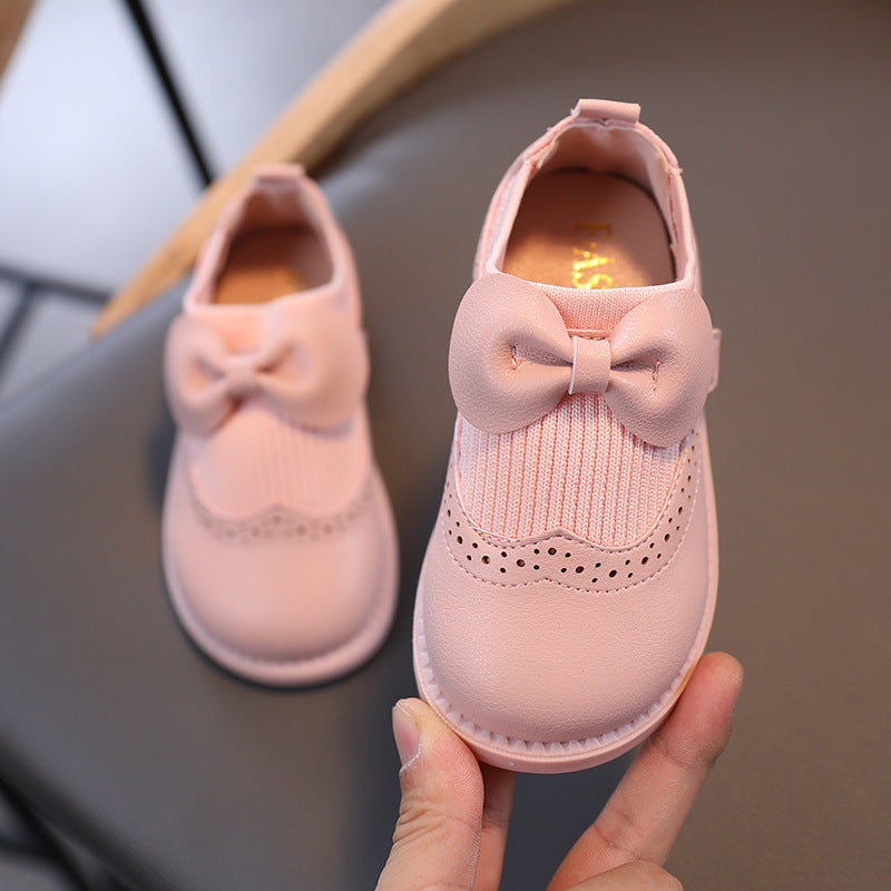 Girls Leather Shoes Female Treasure Bottom Toddlers Princess Single Shoes