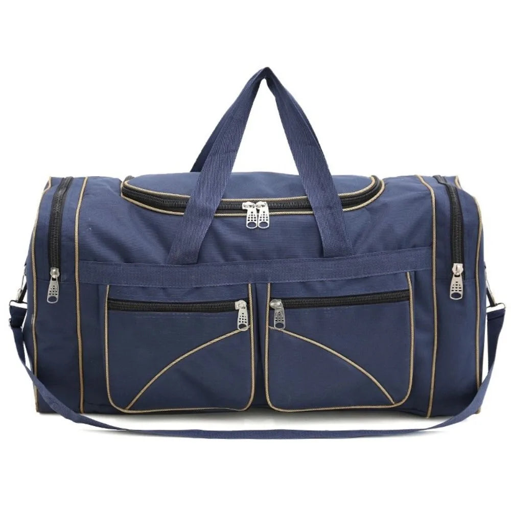 Large Capacity Travel Duffel Bag Waterproof Oxford Cloth Large Travel Bag Durable Multi-pocket Gym Bag Outdoor Activities