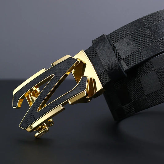 Men's Fashion Plaid Buckle Waist Belt Casual Business Party Accessory Daily Matched Elegant Belt Birthday Gift