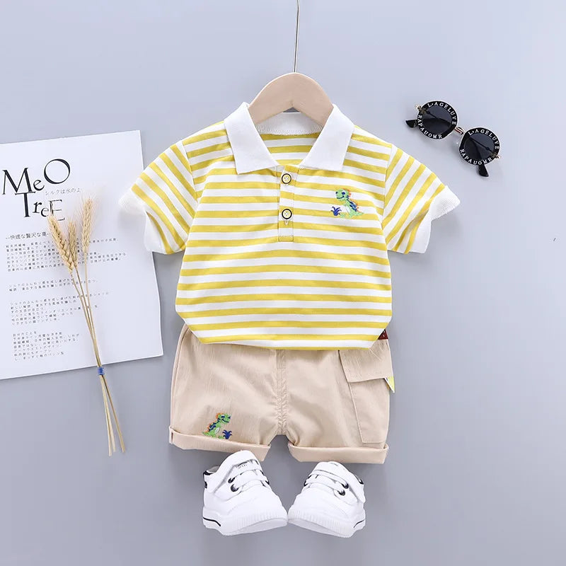 Summer Fashion Baby Boy Clothes Sets T-shirt + Pants 1-4T Toddler Casual Clothing Suits Children Kids Boys Outfits Suit