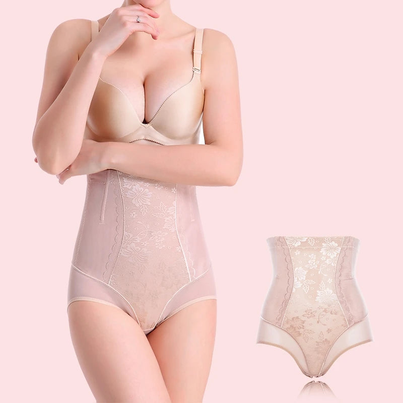 High Waist Flat Belly Panties Women Tummy Control Underpants Postpartum Shapewear Waist Trainer Slimming Briefs Shaper Bodysuit