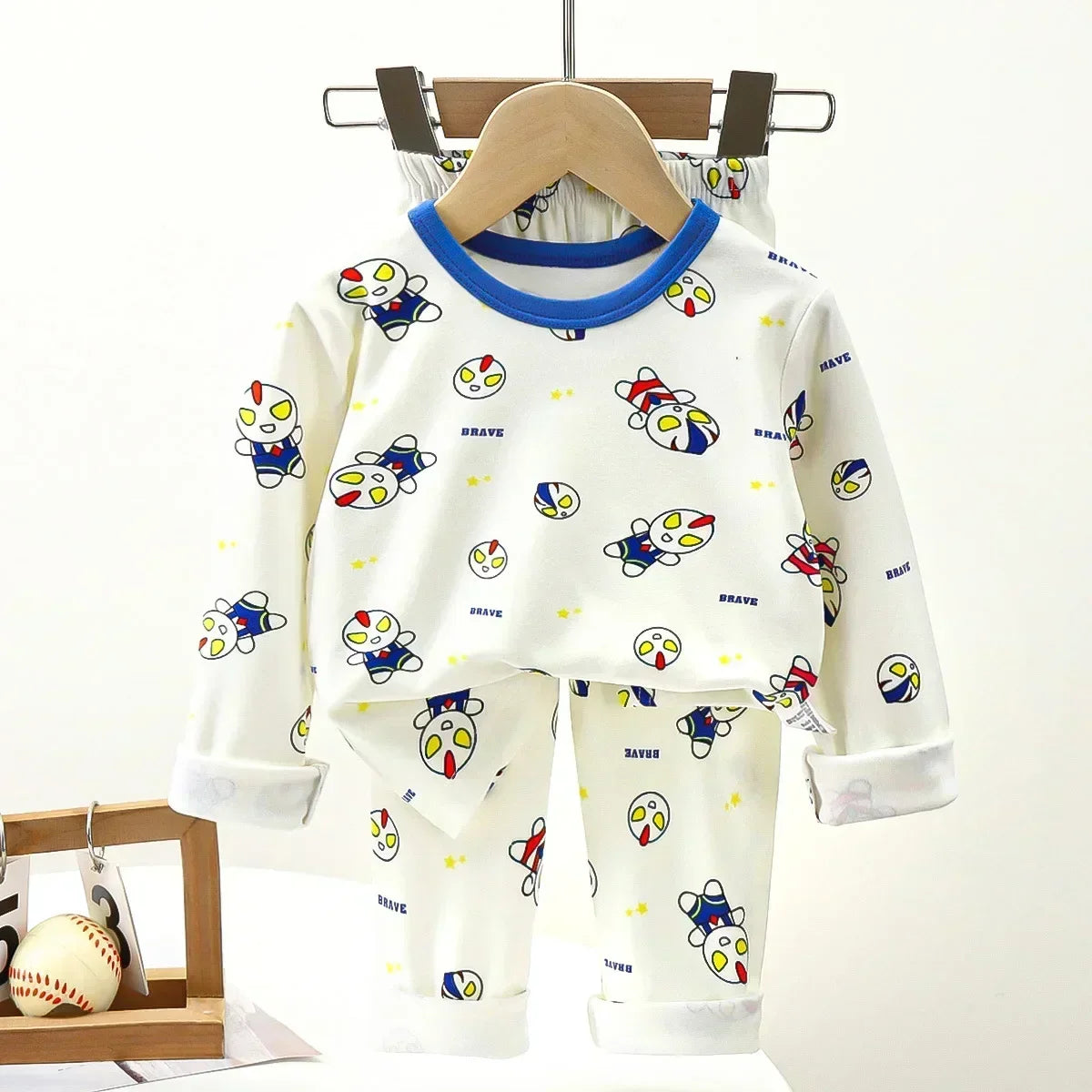 New Kids Boys Girls Pajamas Cute Cartoon Panda Long Sleeve T-Shirt Tops + Pants Baby Spring Autumn Sleepwear Clothing Sets