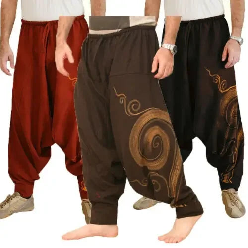 Men's Hippie Yoga Harem Pants Casual Elastic Waist Baggy Men Baggy Hippie Boho Gypsy Aladdin Hippie Boho Aladdin Alibaba Harem