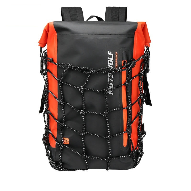 Motorcycle Multi-purpose Portable Large Capacity Shoulder Backpack Belt Net Bag