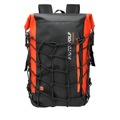 Motorcycle Multi-purpose Portable Large Capacity Shoulder Backpack Belt Net Bag