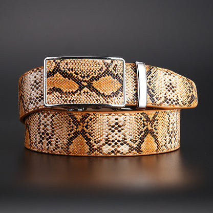 Fashion Vintage Men's Automatic Buckle Leather Belt
