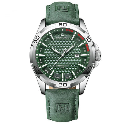 NAVIFORCE Brand Men Fashion Quartz Watches Male Leather Stra