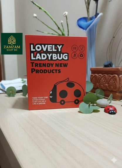 Lovely Ladybug Sipper Water Bottle with Moving Wheels- 550ml