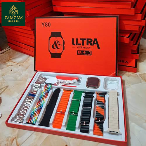 Y80 Ultra Smartwatch with 8 Strap