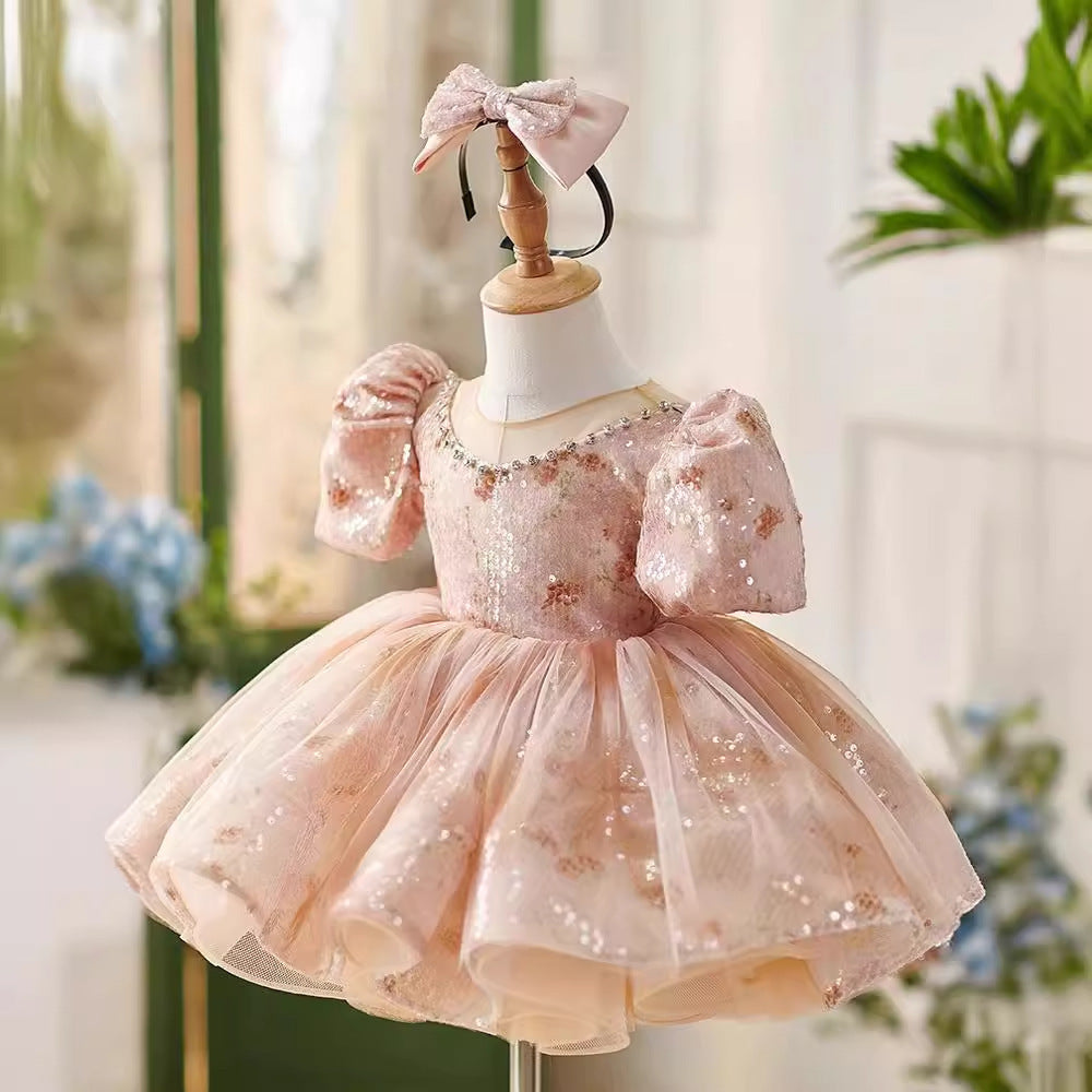 Children's Dress Princess Dress Girls High-end Host Birthday Piano