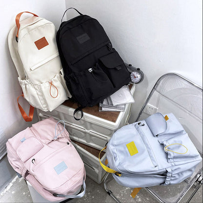 Nylon Backpack School Bag Junior High School Student Bags