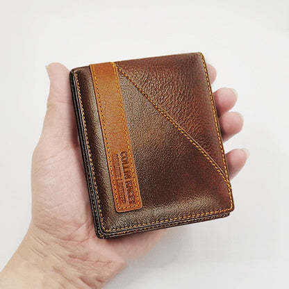 Short Cowhide Men's Wallet Fashion
