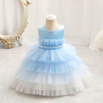 Children's Dress Color Matching Princess Dress Birthday Banquet Skirt