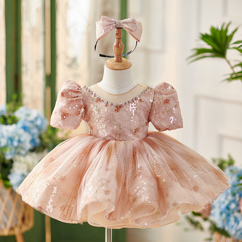 Children's Dress Princess Dress Girls High-end Host Birthday Piano