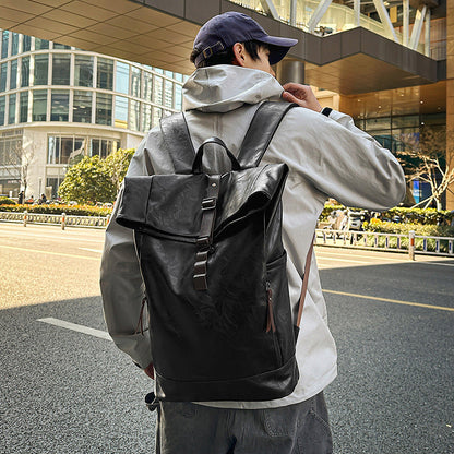 Backpack Men's Backpack Large Capacity Computer Bag Waterproof Solid Color Women's Travel