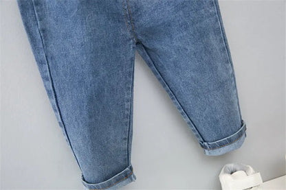 New Spring Causal Suit Kids Boys Girls Cartoon Strips T Shirt Pants 2pcs/Set Children Clothing Kids Infant Sportswear 0-5 Years