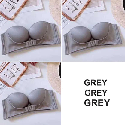 FINETOO 3PCS/Set Strapless Front Exposure Bra Sexy Women Bralette Underwear Brassiere Lingerie Invisible Bras for Female A/B CUP