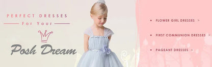 POSH DREAM Girl Peacock Flower Party Tutu Dresses for Halloween with Train Tulle Peacock Princess Children Party Evening Dress