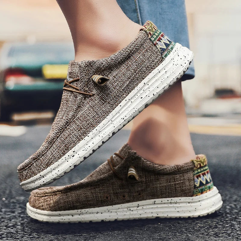 Large Size Outdoor Men's Casual Denim Canvas Shoes Vulcanize Shoes Fashion Luxury Style Designer Breathable Men Sneakers Loafers