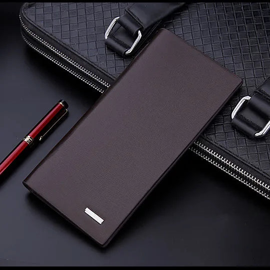 men's wallet microfiber leather long purse carteira masculina hombre billeteras thin porte 2022 men wallets of leather genuine