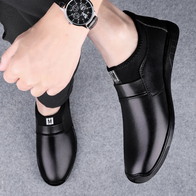 Leather Loafers Men Casual Shoes Luxury Mens Moccasins Business Formal Wedding Dress Shoes Slip On Flats Male Oxfords Shoes 2025