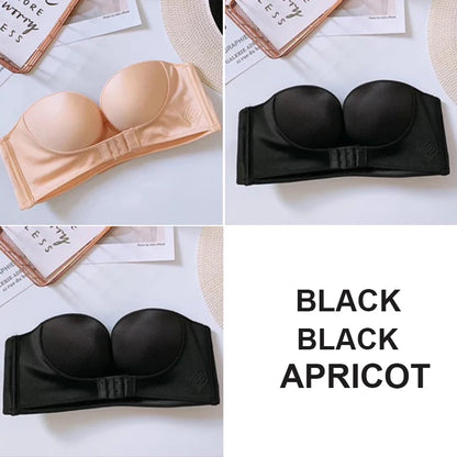 FINETOO 3PCS/Set Strapless Front Exposure Bra Sexy Women Bralette Underwear Brassiere Lingerie Invisible Bras for Female A/B CUP