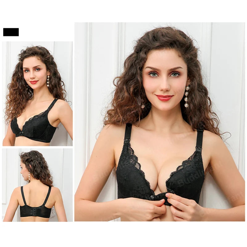 wireless lace maternity nursing bra open button breathable cotton pregnancy breast feeding underwear sleep bra mother lactation