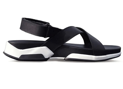 Italian Design New Mens Summer Leisure Straps Sandals Fashion Thick Platform Genuine Leather Beach Slippers Casual Shoes Male