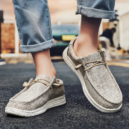 Large Size Outdoor Men's Casual Denim Canvas Shoes Vulcanize Shoes Fashion Luxury Style Designer Breathable Men Sneakers Loafers