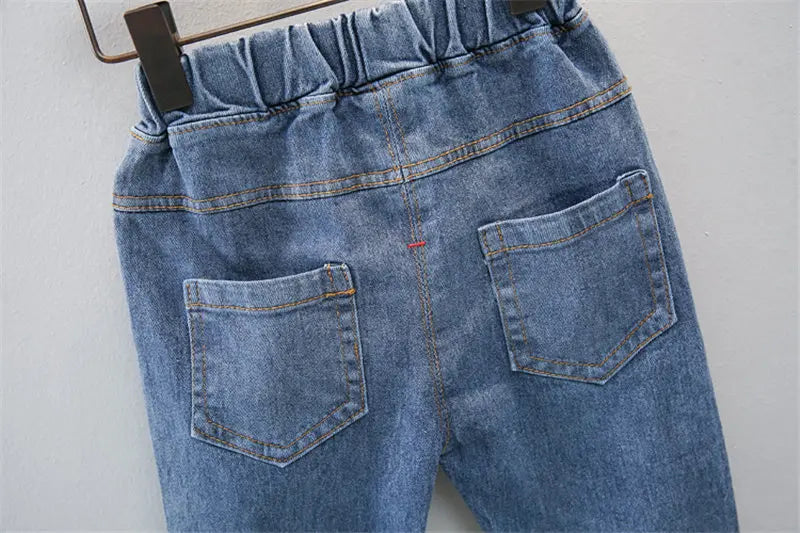 New Spring Causal Suit Kids Boys Girls Cartoon Strips T Shirt Pants 2pcs/Set Children Clothing Kids Infant Sportswear 0-5 Years