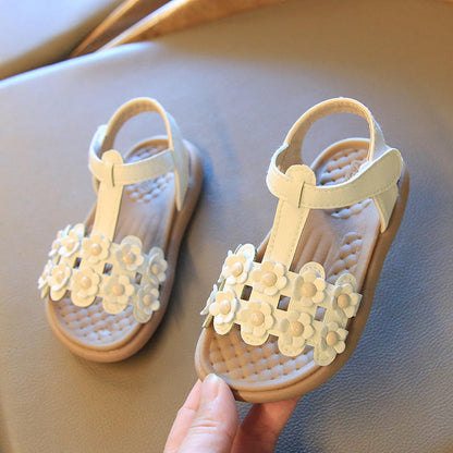 Trend Summer New Children Beach Shoes Soft Sole Cute Flowers Sandals Shoes Kids Gladiator Sandals