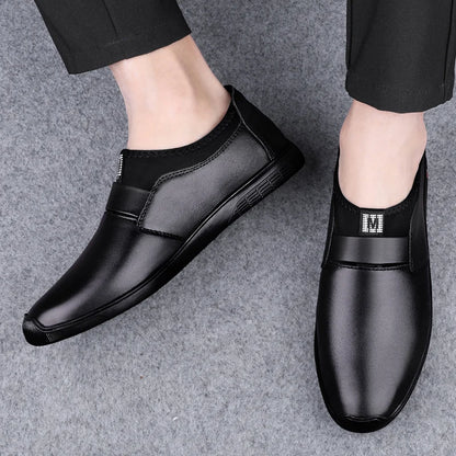 Leather Loafers Men Casual Shoes Luxury Mens Moccasins Business Formal Wedding Dress Shoes Slip On Flats Male Oxfords Shoes 2025
