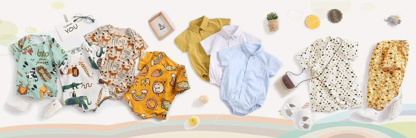 Sanlutoz Baby Boys Summer Bodysuits Cotton Short Sleeve Infants Boys Plaid Clothing Onesies Fashion