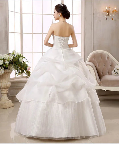 Customized Sexy Wedding Dresses Bride Plus Size Wedding Dress Large Pregnant Women's Lace Up Dresses Ball Gowns
