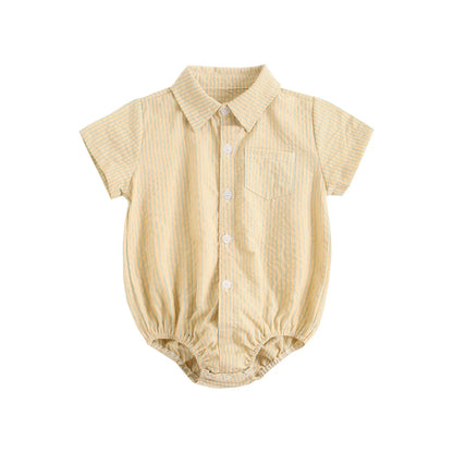Sanlutoz Baby Boys Summer Bodysuits Cotton Short Sleeve Infants Boys Plaid Clothing Onesies Fashion