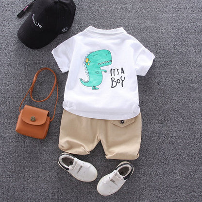 Summer Fashion Baby Boy Clothes Sets T-shirt + Pants 1-4T Toddler Casual Clothing Suits Children Kids Boys Outfits Suit