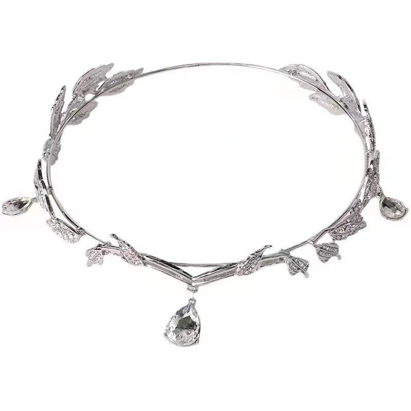 Exotic retro temperament tassel headdress female new rhinestone high-grade headband headband bridal crown hair accessories