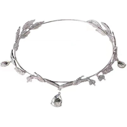 Exotic retro temperament tassel headdress female new rhinestone high-grade headband headband bridal crown hair accessories