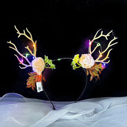 LED Light-Up Glowing Party Flower Headband