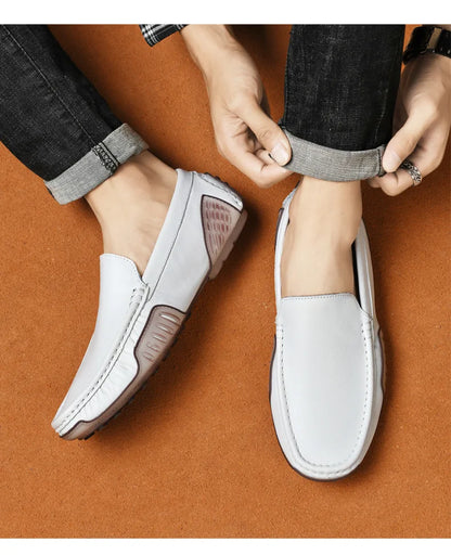 Loafers Men Luxury Brand Shoes Leather Casual Italian Shoes Men's Moccasins Mocassin Homme Mocasines Hombre Slip-ons Loafer