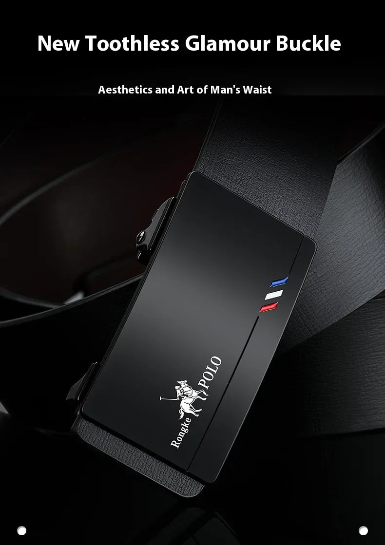 Oyifan Black Belt Men, Genuine Leather Dress Designer Belts for men, Fashion Slide Ratchet Click Casual Mens Belt for Jeans