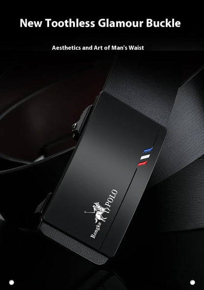 Oyifan Black Belt Men, Genuine Leather Dress Designer Belts for men, Fashion Slide Ratchet Click Casual Mens Belt for Jeans