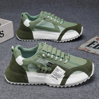 2025 New Quality Men's Sneakers Luxury Green Mesh Men Casual Shoes Breathable Comfortable Platform Shoes Fashion Men Tennis Shoe
