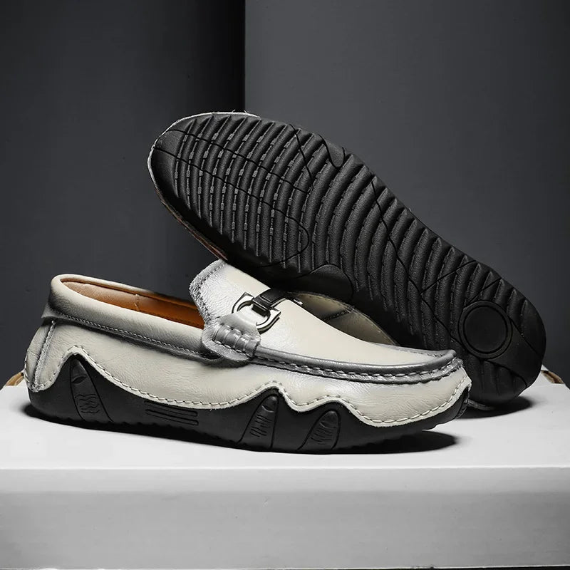 Casual Handmade Leather Shoes Summer Man Sneakers Fashion Loafers Men's Shoes Business Casual Shoes Size 38-46 Zapatos Hombre