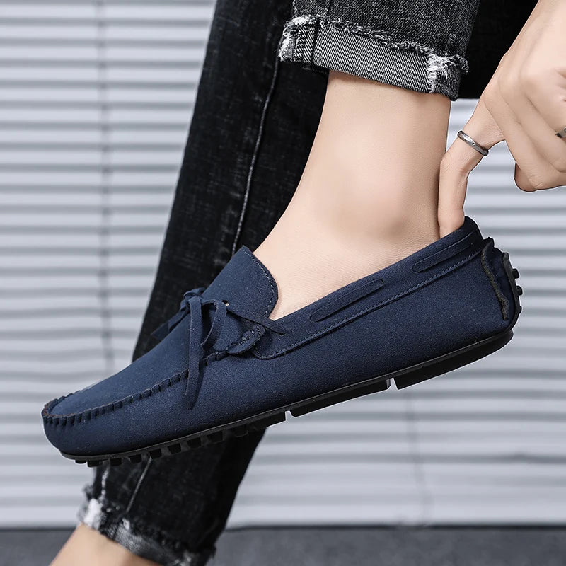 Trend Suede Men Casual Shoes Breathable Comfort Slip-on Mens Driving Shoes Fashion Men Lazy Shoes Luxury Brand Loafers Moccasins