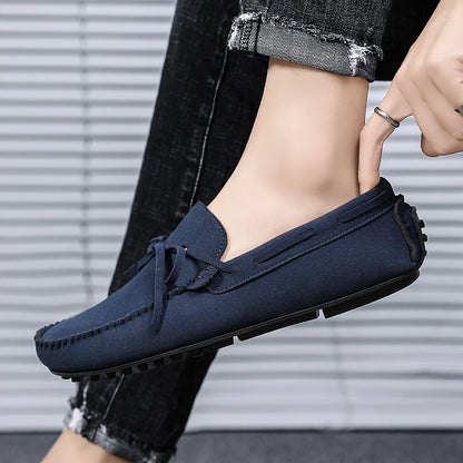 Trend Suede Men Casual Shoes Breathable Comfort Slip-on Mens Driving Shoes Fashion Men Lazy Shoes Luxury Brand Loafers Moccasins