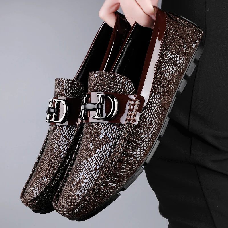 Fashion Italian Loafers Dress Shoes Men Loafers Leather Men's Business Shoes for Men Formal Mariage Wedding Shoes Trendy Flats