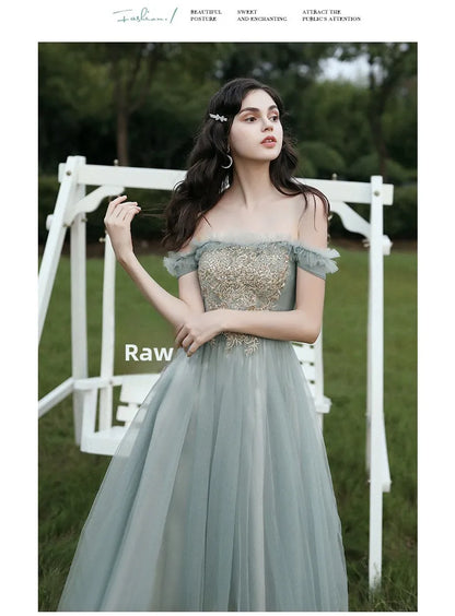 Spring 2024 Maids of  Dr Ele een Fairy T Wedding Banquet Long Skirt Women's Friend Maids of  Outfit