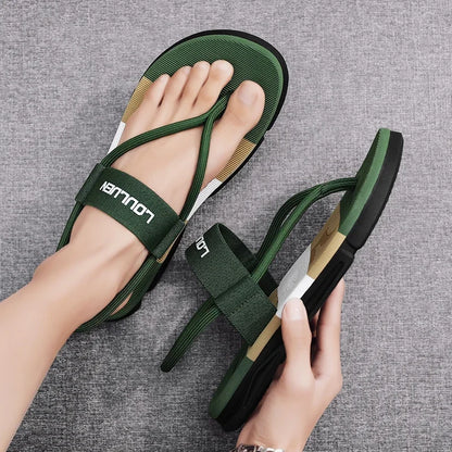 Summer Men Slippers ankle wrap shoes slip-resistant slide sandals male slippers beach Water Shoes Zapatos Hombre