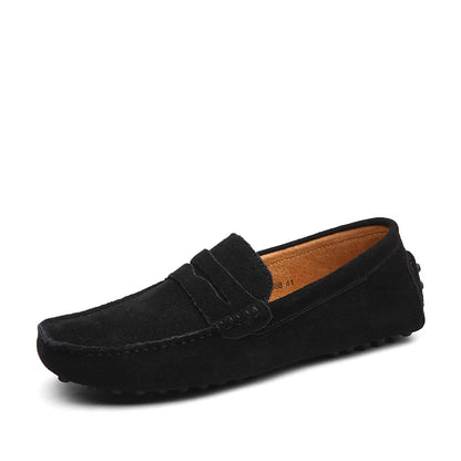 Men's Casual Fashion Genuine Leather Loafers Moccasins Slip-On Driving Shoes 38-50 Size Range Male Flats Comfort Footwear